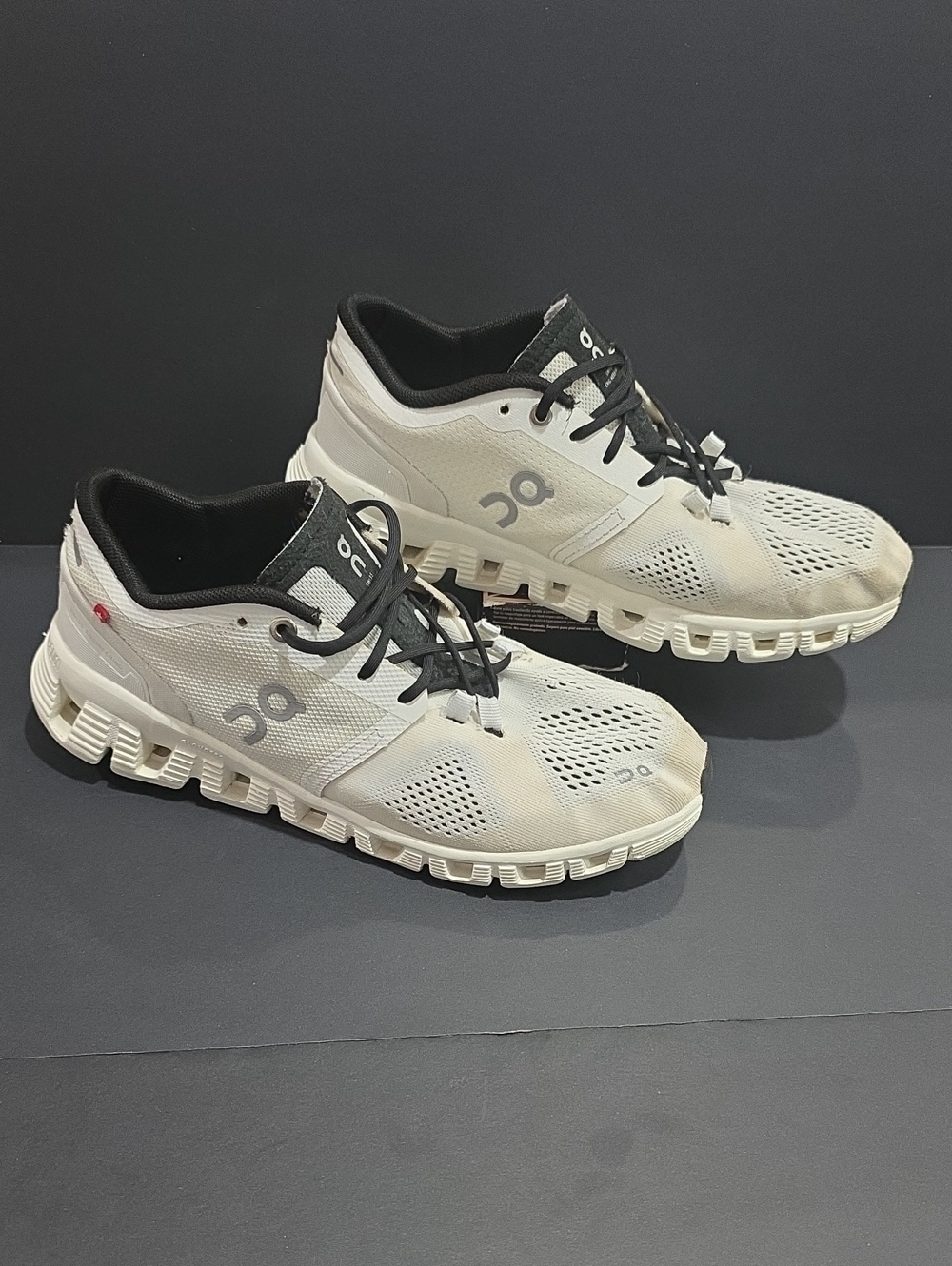 On Running Cloud X Women's Athletic Shoes - White with Black Accents Size 8